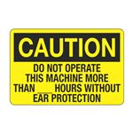 Caution Do Not Operate...Without Ear Protection Decal
